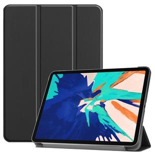 For iPad Pro 12.9 inch 2020 Custer Teature Smart Tablet Holster with Sleep / Wake-up Function & 3-Fold Holder(Black)