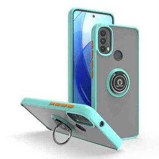 For Motorola Moto E20/E40 Q Shadow 1 Series TPU + PC Phone Case with Ring(Sky Blue)