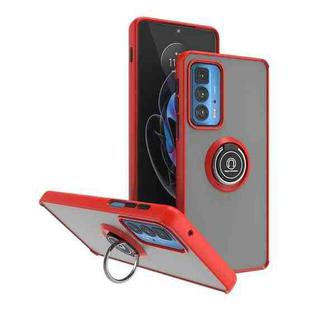 For Motorola Edge 20 Pro Q Shadow 1 Series TPU + PC Phone Case with Ring(Red)