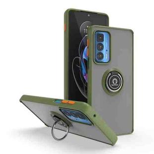 For Motorola Edge 20 Pro Q Shadow 1 Series TPU + PC Phone Case with Ring(Green)