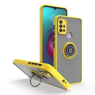 For Motorola Moto G10/G30 Q Shadow 1 Series TPU + PC Phone Case with Ring(Yellow)