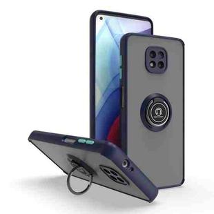 For Motorola Moto G Power 2021 Q Shadow 1 Series TPU + PC Phone Case with Ring(Royal Blue)