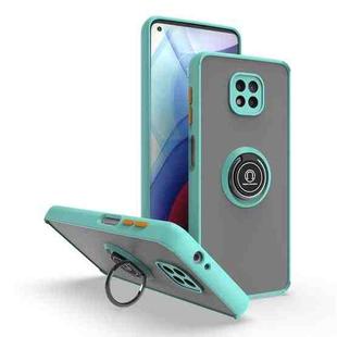 For Motorola Moto G Power 2021 Q Shadow 1 Series TPU + PC Phone Case with Ring(Sky Blue)