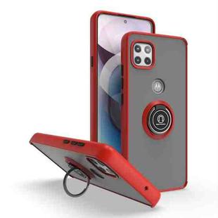 For Motorola One 5G Ace Q Shadow 1 Series TPU + PC Phone Case with Ring(Red)