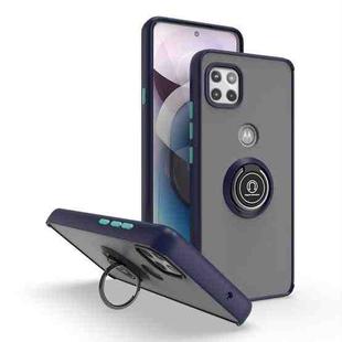 For Motorola One 5G Ace Q Shadow 1 Series TPU + PC Phone Case with Ring(Royal Blue)