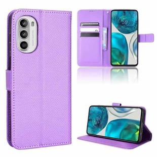 For Motorola Moto G71s / G82 / G52 4G Diamond Texture Leather Phone Case(Purple)