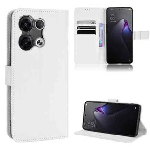 For OPPO Reno8 Pro+ Diamond Texture Leather Phone Case(White)