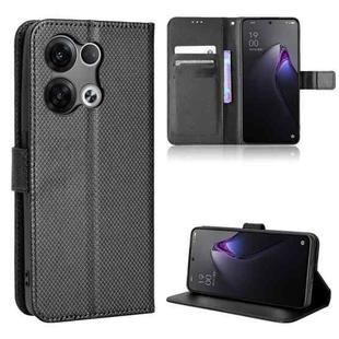 For OPPO Reno8 Pro+ Diamond Texture Leather Phone Case(Black)