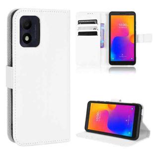 For TCL 303 / Alcatel 1B 2022 Diamond Texture Leather Phone Case(White)