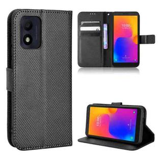 For TCL 303 / Alcatel 1B 2022 Diamond Texture Leather Phone Case(Black)