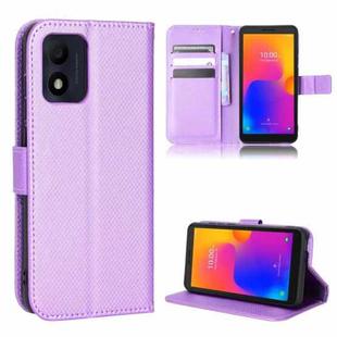 For TCL 303 / Alcatel 1B 2022 Diamond Texture Leather Phone Case(Purple)