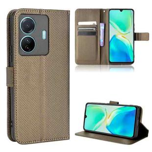 For vivo S15e Diamond Texture Leather Phone Case(Brown)