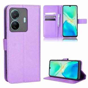 For vivo S15e Diamond Texture Leather Phone Case(Purple)