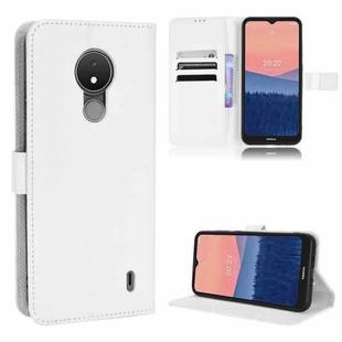 For Nokia C21 Diamond Texture Leather Phone Case(White)