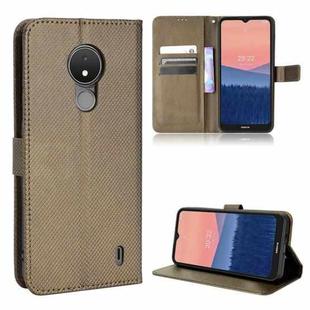 For Nokia C21 Diamond Texture Leather Phone Case(Brown)