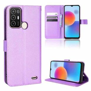 For ZTE Blade A52 Diamond Texture Leather Phone Case(Purple)