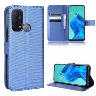 For OPPO Reno5 A Diamond Texture Leather Phone Case(Blue)