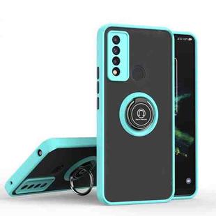 For TCL 20 XE Q Shadow 1 Series TPU + PC Phone Case with Ring(Sky Blue)