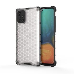 For Calaxy A71 PC + TPU Honeycomb Drop Protection Case(White)