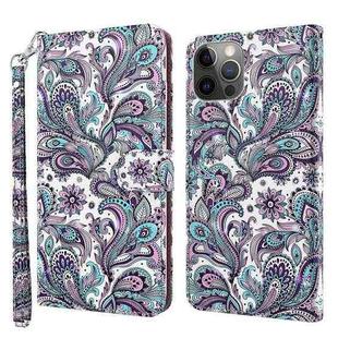 For iPhone 14 Pro 3D Painting Pattern Flip Leather Phone Case (Swirl Pattern)