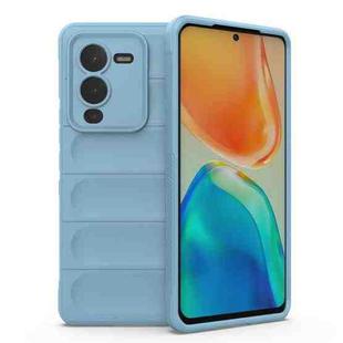 For vivo S15 Pro 5G Magic Shield TPU + Flannel Phone Case(Light Blue)