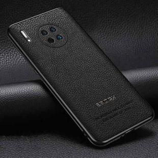 For Huawei Mate 30 Pasted Leather Litchi Texture TPU Phone Case(Black)