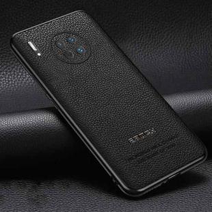 For Huawei Mate 30 Pro Pasted Leather Litchi Texture TPU Phone Case(Black)