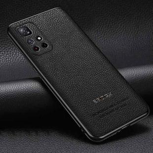 For Xiaomi Redmi Note 11 Pro 5G / 4G Pasted Leather Litchi Texture TPU Phone Case(Black)
