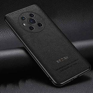For Honor Magic3 Pasted Leather Litchi Texture TPU Phone Case(Black)