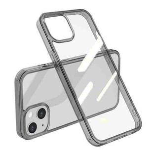 Shockproof TPU + Single-sided Glass Protective Phone Case For iPhone 12(Translucent Black)