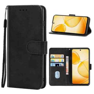 For Infinix Hot 12 Play Leather Phone Case(Black)