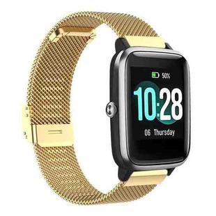 For ID205 / Willful SW021 19mm Stainless Steel Milanese Watch Band(Gold)