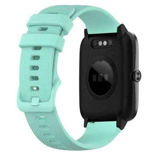 For ID205 / Willful SW021 19mm Silicone Plaid Watch Band(Cyan)