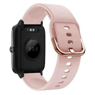 For ID205 / Willful SW021 19mm Electroplating Buckle Silicone Watch Band(Pink)