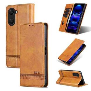 For vivo Y37 / Y37m 5G / Y36t 5G AZNS Magnetic Calf Texture Leather Phone Case(Light Brown)