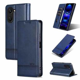 For vivo Y37 / Y37m 5G / Y36t 5G AZNS Magnetic Calf Texture Leather Phone Case(Dark Blu)