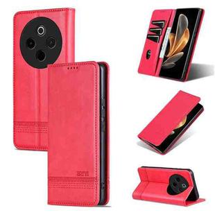 For vivo Y300 Pro AZNS Magnetic Calf Texture Leather Phone Case(Red)