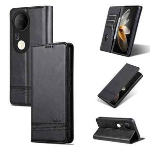For vivo S20 Pro AZNS Magnetic Calf Texture Leather Phone Case(Black)