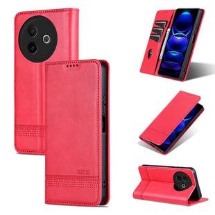 For vivo Y300i 5G / Y39 5G Global AZNS Magnetic Calf Texture Leather Phone Case(Red)