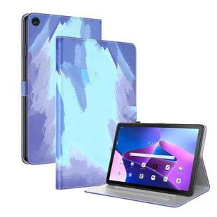 For Lenovo Tab M10 10.1 3rd Gen Watercolor Pattern Skin Feel Magnetic Leather Tablet Case(Winter Snow)