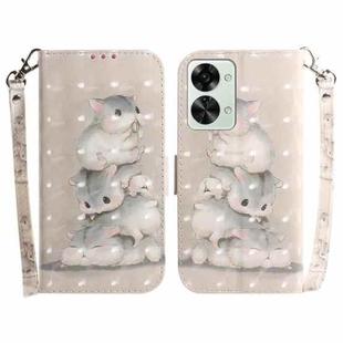 For OnePlus Nord 2T 3D Colored Horizontal Flip Leather Phone Case(Squirrels)