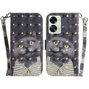 For OnePlus Nord 2T 3D Colored Horizontal Flip Leather Phone Case(Hug Cat)