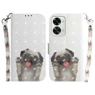 For OnePlus Nord 2T 3D Colored Horizontal Flip Leather Phone Case(Pug)