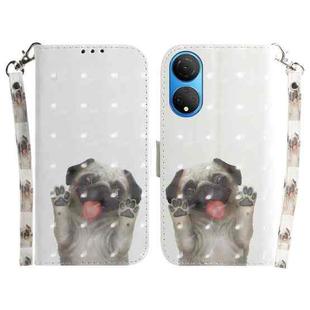 For Honor X7 3D Colored Horizontal Flip Leather Phone Case(Pug)