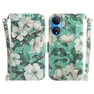 For Honor X7 3D Colored Horizontal Flip Leather Phone Case(Watercolor Flower)