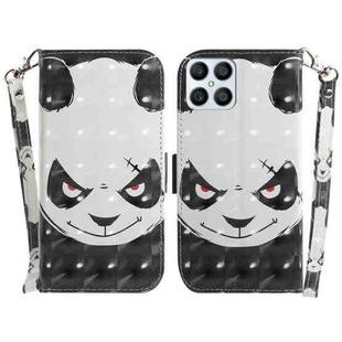 For Honor X8 3D Colored Horizontal Flip Leather Phone Case(Angry Bear)