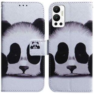 For Infinix Hot 12 Coloured Drawing Leather Phone Case(Panda)