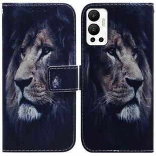 For Infinix Hot 12 Coloured Drawing Leather Phone Case(Lion)
