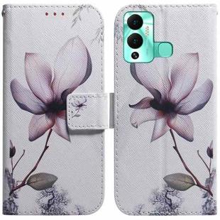 For Infinix Hot 12 Play Coloured Drawing Leather Phone Case(Magnolia Flower)