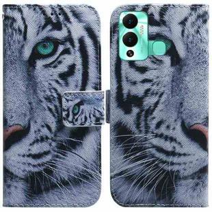 For Infinix Hot 12 Play Coloured Drawing Leather Phone Case(Tiger)